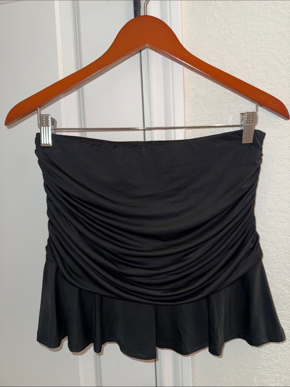 wild fable Black Ruched Mini Skirt